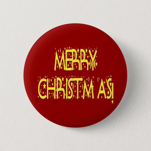 Badge Rond 5 Cm Merry Christmas Starry (Devant)