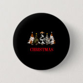 Badge Rond 5 Cm Merry Christmas Tree Western Cowhide Xmas Cowboy F (Devant)