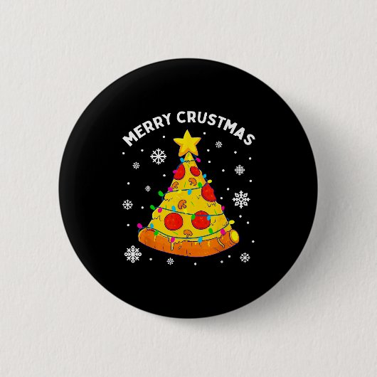Badge Rond 5 Cm Merry Crustmas Zza Christmas Tree Xmas Kids Men (Devant)