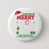 Badge Rond 5 Cm Merry Leon Day Noel Ckwards Funny Christmas Counte (Devant)