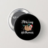 Badge Rond 5 Cm Merry Slothmas Christmas Pajama For Sloth Lovers  (Devant & derrière)