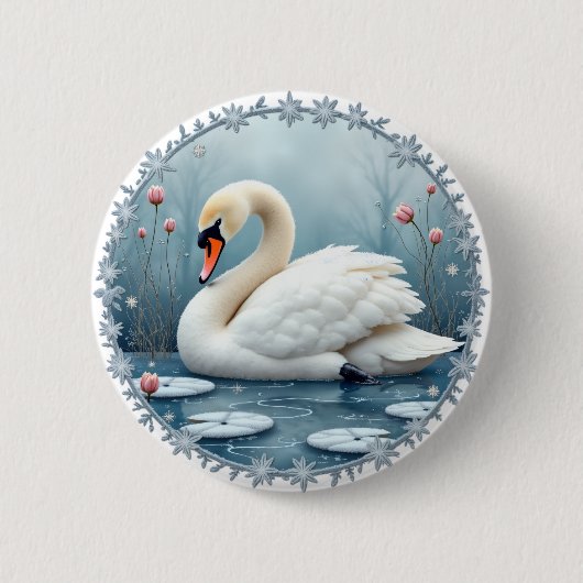 Badge Rond 5 Cm Merveille d'hiver (Devant)