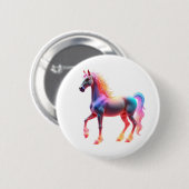 Badge Rond 5 Cm Merveilleux Cheval brillant (Devant & derrière)