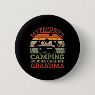 Badge Rond 5 Cm Mes copains de camping préférés m'appellent Grand-