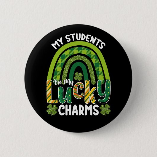 Badge Rond 5 Cm Mes étudiants sont mes charmes chanceux St Patrick (Devant)