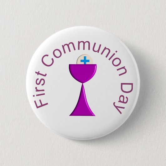Badge Rond 5 Cm Mes premiers boutons de sainte communion (Devant)