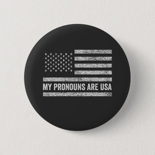 Badge Rond 5 Cm Mes pronouns sont Usa Funny Quart de juillet (Devant)