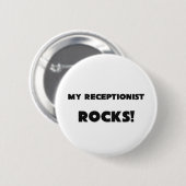 Badge Rond 5 Cm MES ROCHES de réceptionniste ! (Devant & derrière)