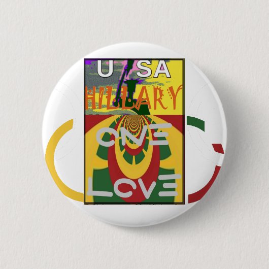 Badge Rond 5 Cm Message d'amour dans les couleurs de Rasta Imprime (Devant)