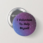 Badge Rond 5 Cm Message de bénévole (Devant & derrière)