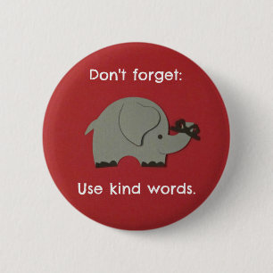 Badge Rond 5 Cm Message pour les enfants sur l'utilisation de mots