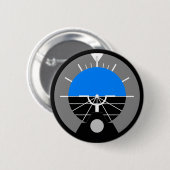 Badge Rond 5 Cm Mesure d'horizon de vol (Devant & derrière)