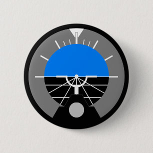 Badge Rond 5 Cm Mesure d'horizon de vol