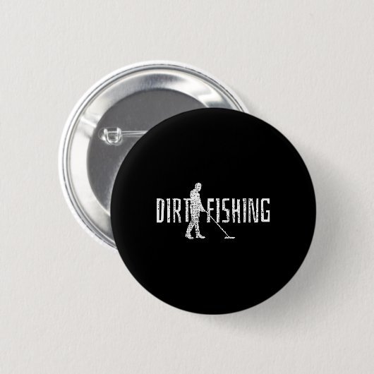Badge Rond 5 Cm Metal Detecting Detector Detection Fishing  (Devant & derrière)