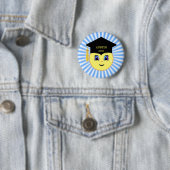 Badge Rond 5 Cm Mete Happy Sun Face Graduation (En situation)