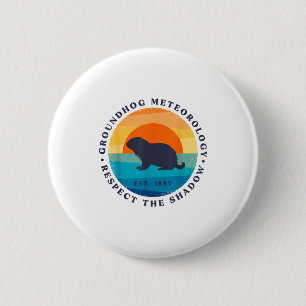 Badge Rond 5 Cm Météorologie de la marmotte Établie en 1887 Respec