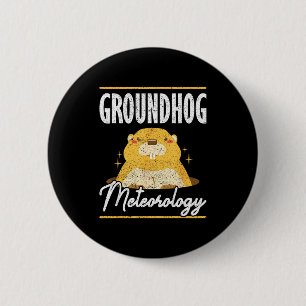 Badge Rond 5 Cm Météorologie de la marmotte terrestre Marmotte