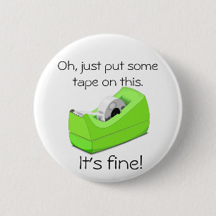 Badge Rond 5 Cm Mettez juste une certaine bande sur ceci