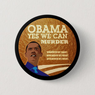 Badge Rond 5 Cm Meurtre inc. d'Anti-Obama