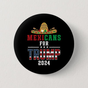 Badge Rond 5 Cm Mexicains Pour Trump Drapeau Des États-Unis Vote R