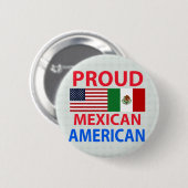 Badge Rond 5 Cm Mexico-Américains fier (Devant & derrière)