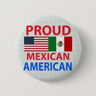 Badge Rond 5 Cm Mexico-Américains fier