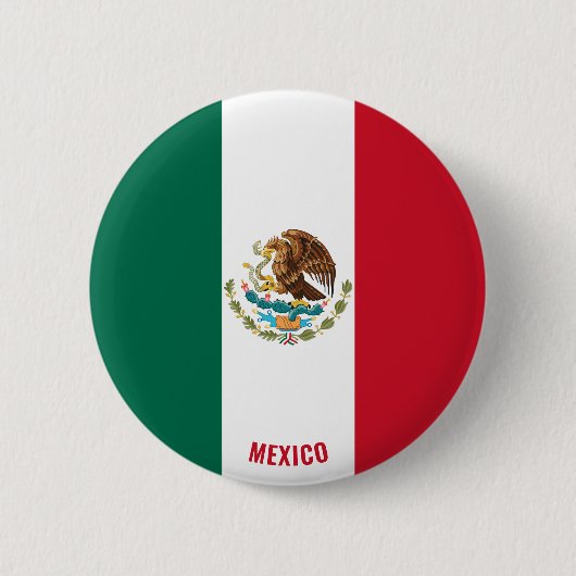 Badge Rond 5 Cm Mexico Flag Charming Patriotic (Devant)