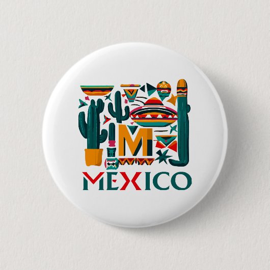BADGE ROND 5 CM MEXIQUE (Devant)