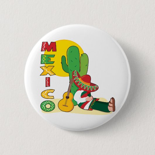 Badge Rond 5 Cm Mexique (Devant)