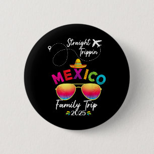 Badge Rond 5 Cm Mexique Famille vacances Cancun 2025 Trippi droit