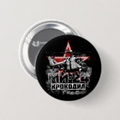 Badge Rond 5 Cm Mi-24 gros hélicoptère soviétique (Devant & derrière)