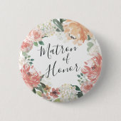 Badge Rond 5 Cm Mi-été Floral Matron d'honneur (Devant)