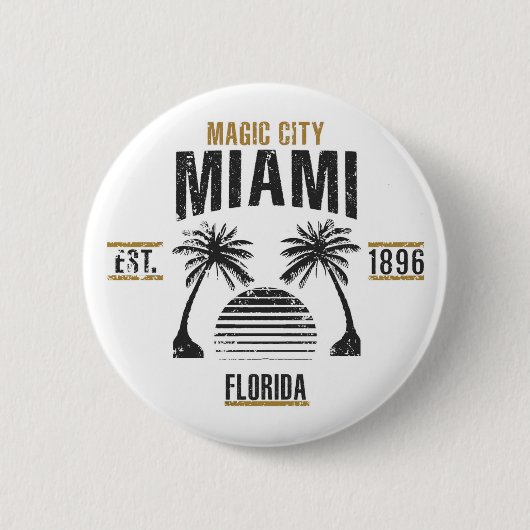Badge Rond 5 Cm Miami (Devant)