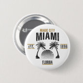 Badge Rond 5 Cm Miami (Devant & derrière)