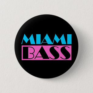 Badge Rond 5 Cm Miami Bass 80s Retro