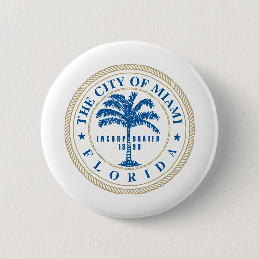 Badge Rond 5 Cm Miami Floride (Devant)