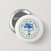 Badge Rond 5 Cm Miami Floride (Devant & derrière)