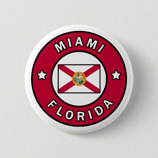Badge Rond 5 Cm Miami Floride (Devant)