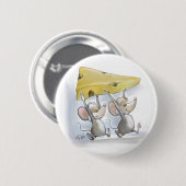 Badge Rond 5 Cm Mic & Mac Avec Le Bouton Fromage (Devant & derrière)