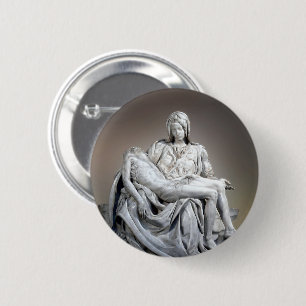 Badge Rond 5 Cm Michelangelo - La Pieta