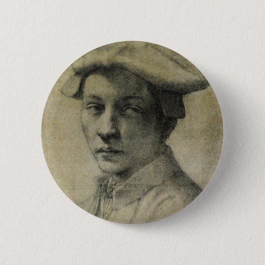 Badge Rond 5 Cm Michelangelo Portrait d'Andrea Quaratesi (Devant)