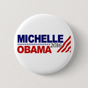 Badge Rond 5 Cm Michelle Obama pour le président 2016