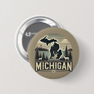 Badge Rond 5 Cm Michigan