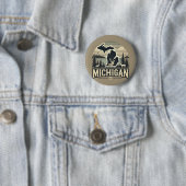 Badge Rond 5 Cm Michigan (En situation)