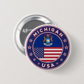 Badge Rond 5 Cm Michigan (Devant & derrière)