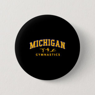 Badge Rond 5 Cm Michigan Gymnastique gymnaste T-shirt acrobatique.