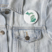 Badge Rond 5 Cm Michigan Mandala Par Megaflora Design (En situation)