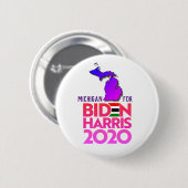 Badge Rond 5 Cm Michigan pour Biden Harris 2020 (Devant & derrière)