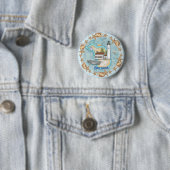 Badge Rond 5 Cm Michigan Shells Lighthouse épinglette (En situation)