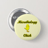 Badge Rond 5 Cm Microbiologie Chick (Devant & derrière)